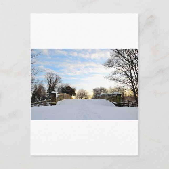 Carte Postale Pont d'hiver (Devant)