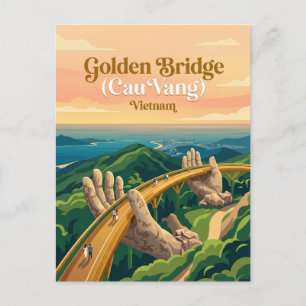 Carte Postale Pont Doré (Cau Vang) Vietnam