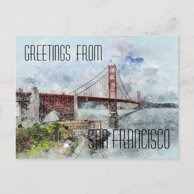 Carte Postale Pont du Golden Gate de San Francisco (Devant)