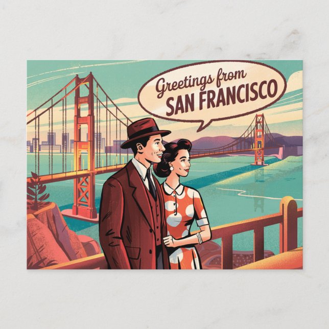 Carte Postale Pont du Golden Gate de San Francisco (Devant)