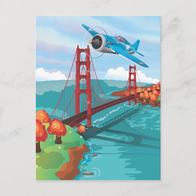Carte Postale Pont du Golden Gate de San Francisco (Devant)