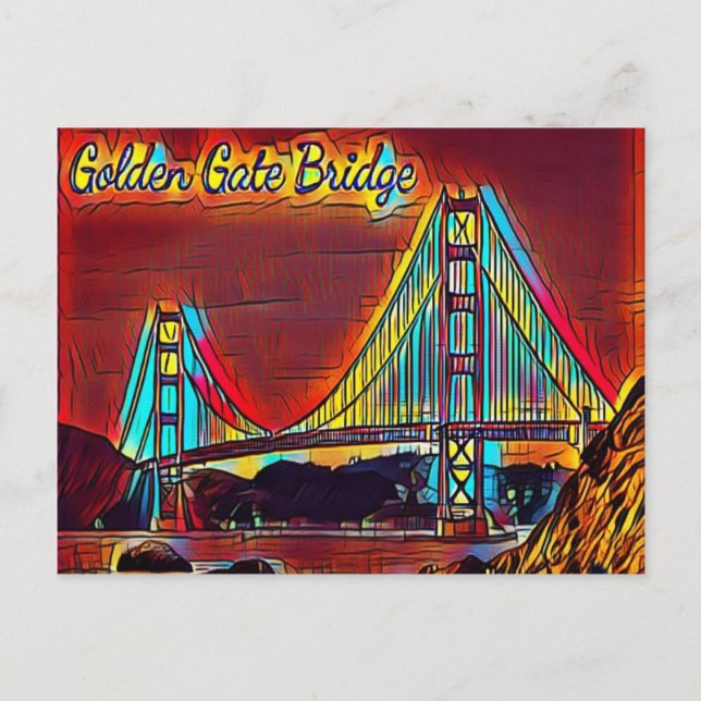 Carte Postale Pont du Golden Gate de San Francisco (Devant)