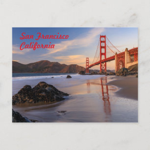 Carte Postale Pont du Golden Gate de San Francisco au coucher du
