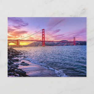 Carte Postale Pont du Golden Gate, monument célèbre,