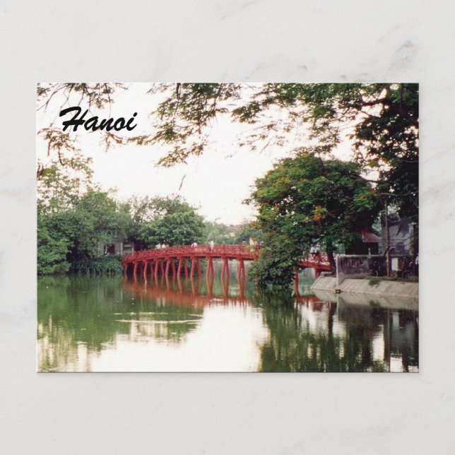 Carte Postale pont du lac hanoi (Devant)