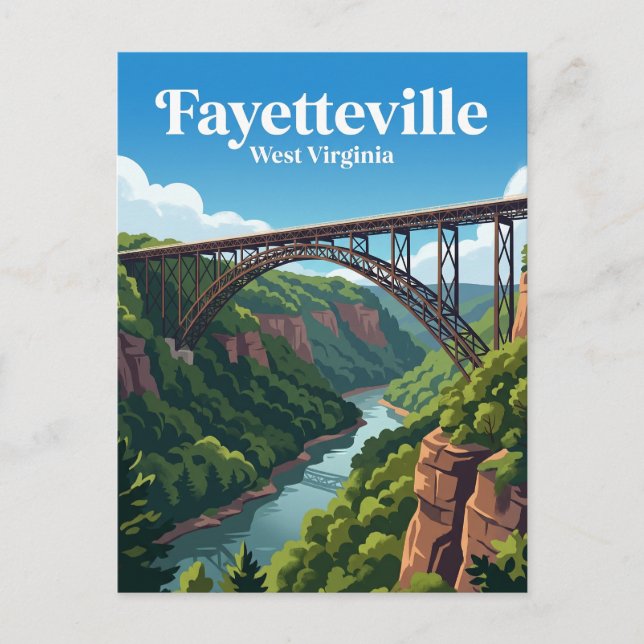 Carte Postale Pont du New River Gorge USA (Devant)
