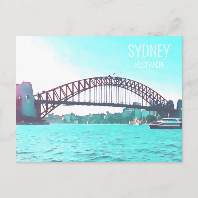 Carte Postale Pont du port de Sydney Imprimé de voyage australie (Devant)