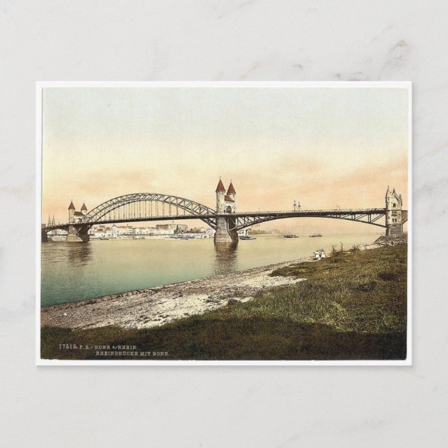 Carte Postale Pont du Rhin, Bonn, Rhin, Allemagne rare Photoc (Devant)