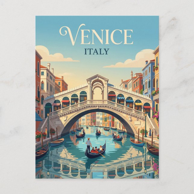 Carte Postale Pont du Rialto Italie (Devant)