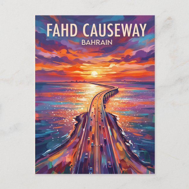 Carte Postale Pont du roi Fahd Bahreïn (Devant)