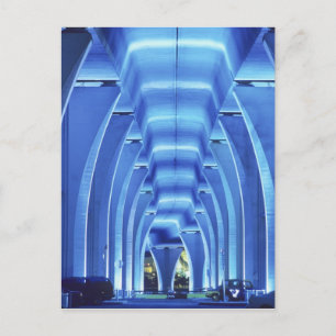 Carte Postale Pont, éclairage en dessous, Port de Miami,