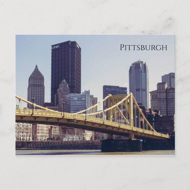 Carte Postale Pont et bâtiments de Pittsburgh (Devant)