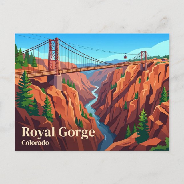 Carte Postale Pont et Parc Royal Gorge USA (Devant)