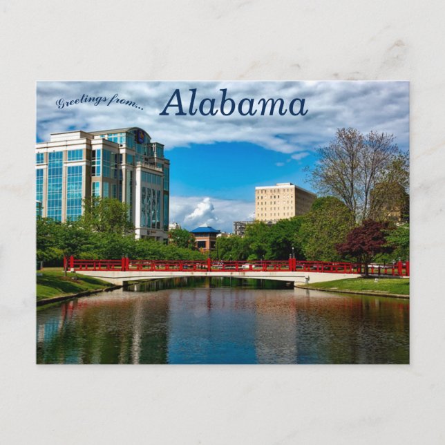 Carte Postale Pont et paysage à Huntsville Alabama (Devant)