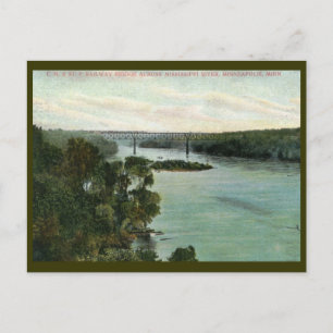 Carte Postale Pont ferroviaire, Minneapolis MN Vintage