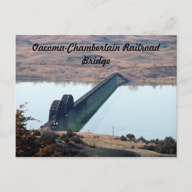 Carte Postale Pont ferroviaire Oacoma-Chamberlain (Devant)