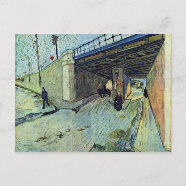 Carte Postale Pont Ferroviaire Sur La Route De Tarascon Par Vinc (Devant)