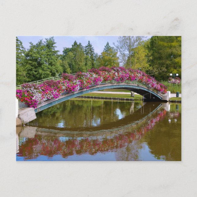 Carte Postale Pont fleuri à Bagnoles-de-l'Orne (Devant)