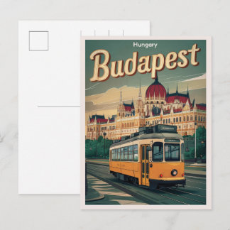 Carte Postale pont François-Joseph vintage Budapest Hongrie
