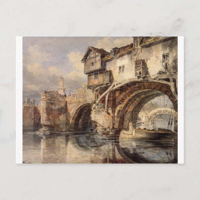 Carte Postale Pont gallois à Shrewsbury par William Turner (Devant)