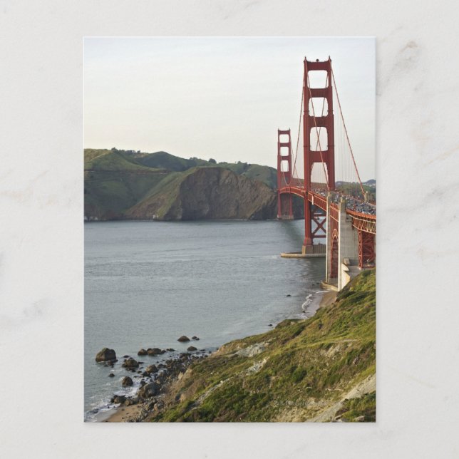 Carte Postale Pont Golden Gate avec vue sur Marin Comté (Devant)