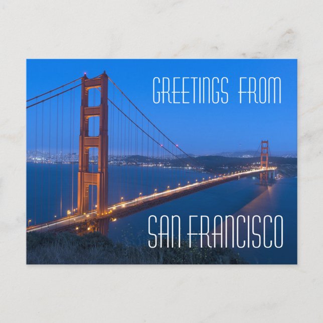 Carte Postale Pont Golden Gate de San Francisco (Devant)