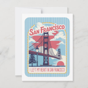 Carte Postale Pont Golden Gate de San Francisco Rétro