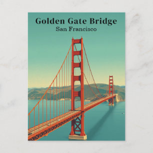 Carte Postale Pont Golden Gate San Francisco Voyage Vintage