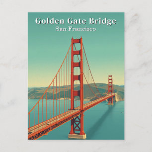 Carte Postale Pont Golden Gate San Francisco Voyage Vintage