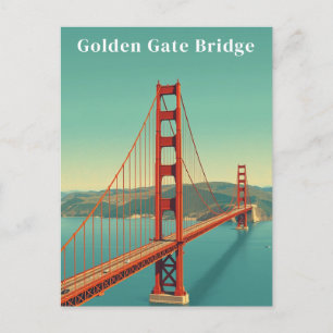 Carte Postale Pont Golden Gate San Francisco Voyage Vintage