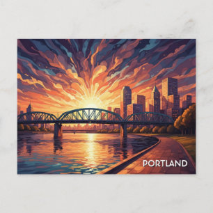 Carte Postale Pont Hawthorne Portland Oregon