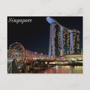 Carte Postale Pont Helix de Singapour sur Marina Bay Sands