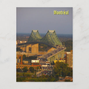Carte Postale Pont Jacques Cartier au coucher du soleil