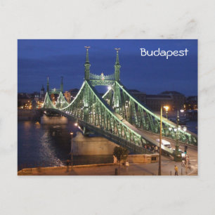 Carte Postale Pont Liberty de nuit - Budapest