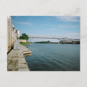 Carte Postale Pont Long-Allen au-dessus de la rivière Rouge
