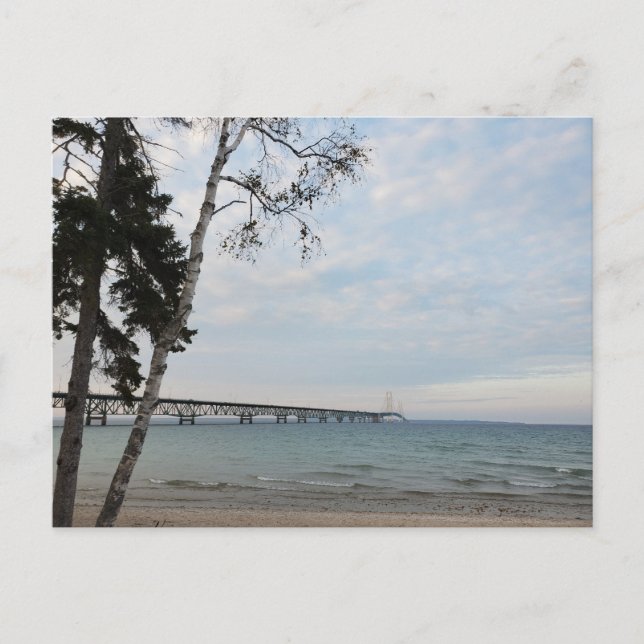 Carte Postale Pont Mackinac, Michigan (Devant)
