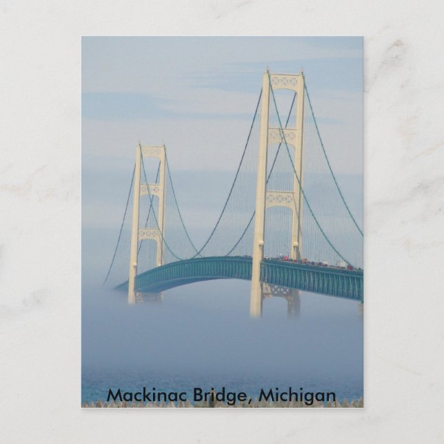 Carte Postale Pont Mackinac, Michigan (Devant)