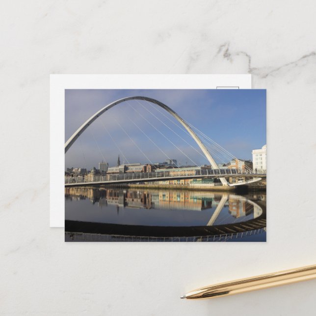 Carte Postale Pont Millennium, Gateshead, Royaume-Uni (Devant/Arrière en situation)