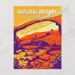 Carte Postale Pont Naturel Monument National Utah Vintage
