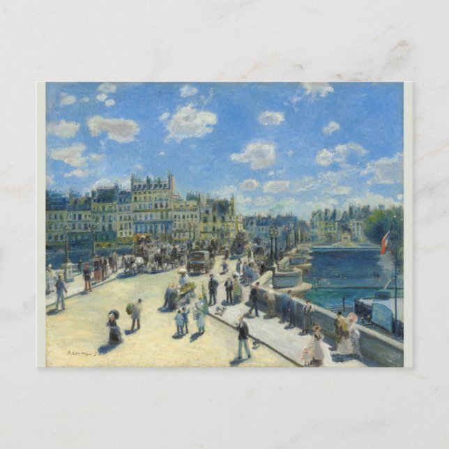 Carte Postale Pont Neuf Paris Pierre-Auguste Renoir (Devant)