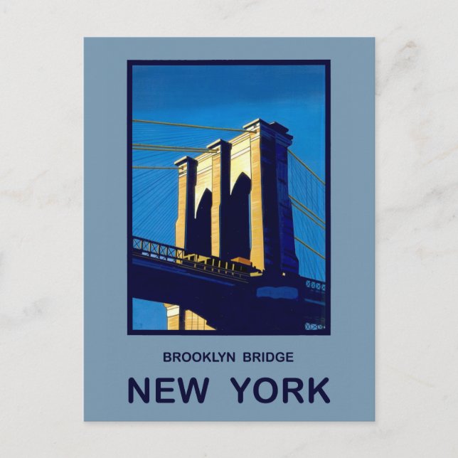 Carte Postale Pont New York Brooklyn (Devant)