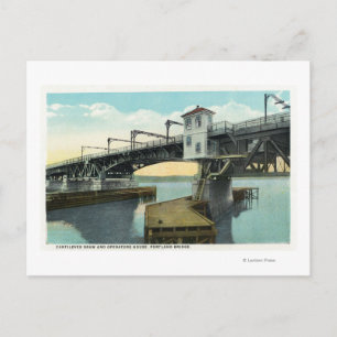 Carte Postale Pont Nord reliant Lewiston et Auburn
