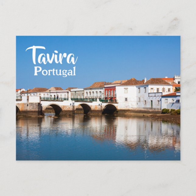 Carte Postale Pont Romain élégant de Portugal à Tavira (Devant)