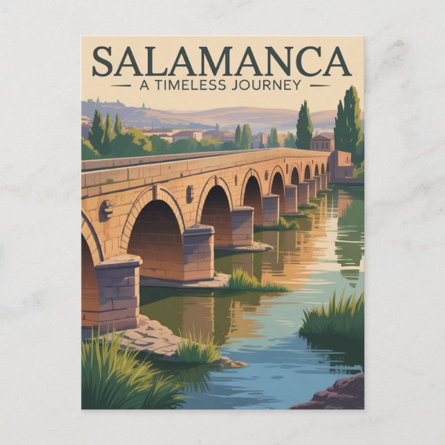 Carte Postale Pont romain Salamanca Espagne (Devant)
