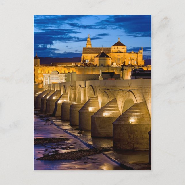 Carte Postale Pont romain sur le fleuve Guadalquivir à Cordoue (Devant)