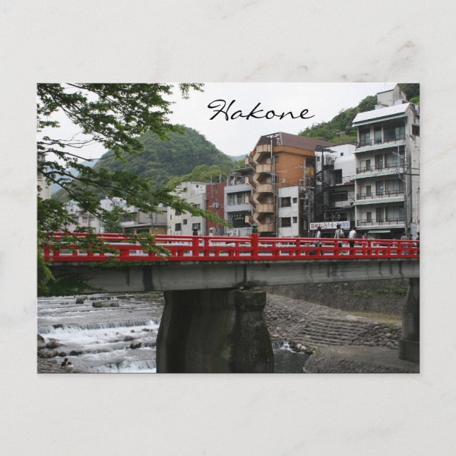Carte Postale pont rouge hakone (Devant)