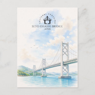 Carte Postale Pont Seto Ohashi, Japon Paysage architectural