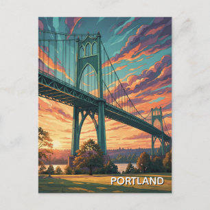 Carte Postale Pont St Johns à Portland Oregon