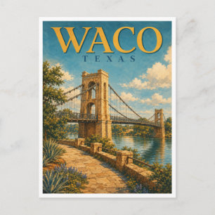 Carte Postale Pont Suspendu de Waco Texas GeoSaga