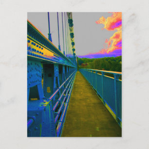 Carte Postale pont suspendu menai